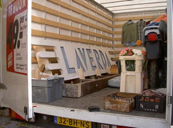 Original marble Laverda factory sign