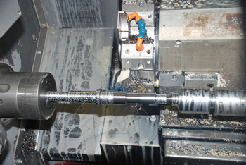 Milling teeth on a oilpump gear